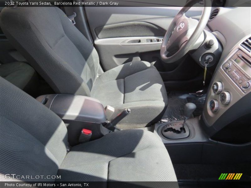 Barcelona Red Metallic / Dark Gray 2012 Toyota Yaris Sedan