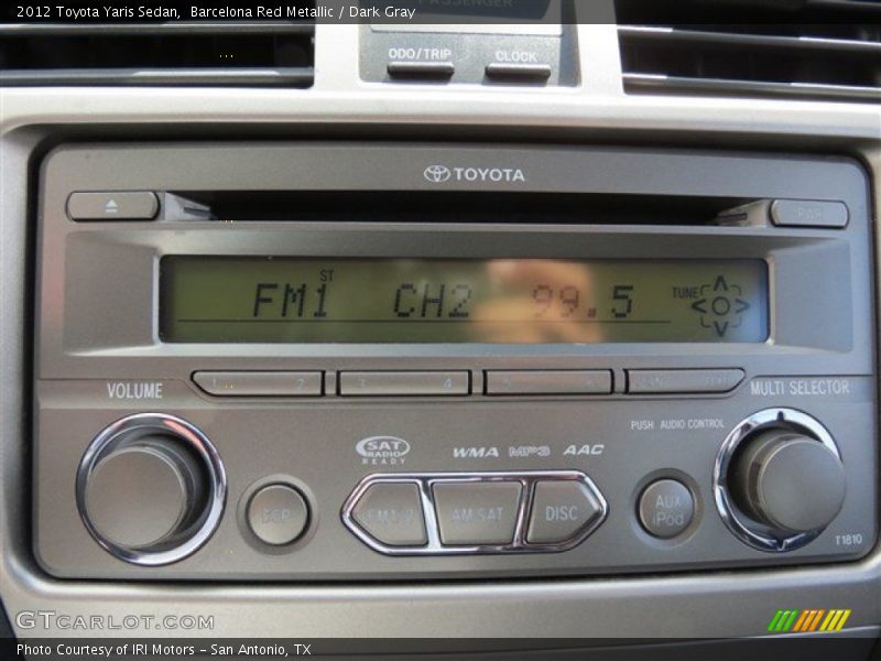Barcelona Red Metallic / Dark Gray 2012 Toyota Yaris Sedan