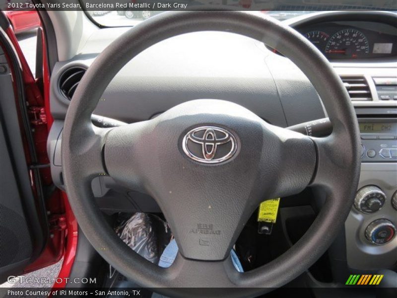 Barcelona Red Metallic / Dark Gray 2012 Toyota Yaris Sedan