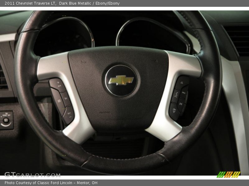 Dark Blue Metallic / Ebony/Ebony 2011 Chevrolet Traverse LT