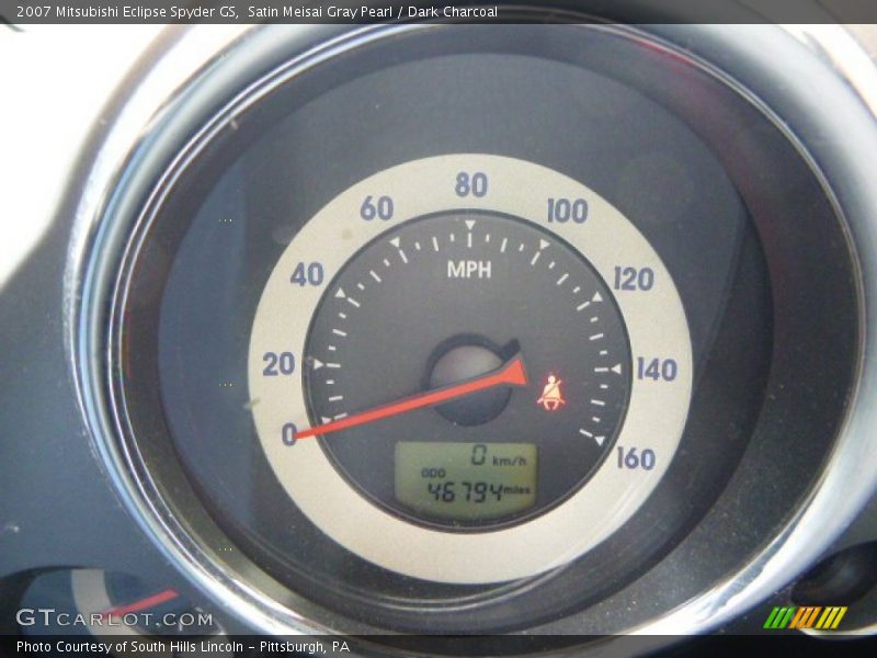 Satin Meisai Gray Pearl / Dark Charcoal 2007 Mitsubishi Eclipse Spyder GS