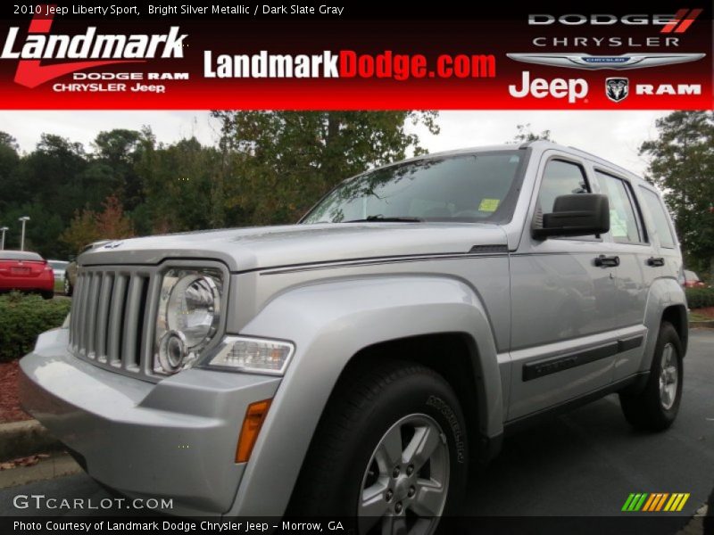 Bright Silver Metallic / Dark Slate Gray 2010 Jeep Liberty Sport
