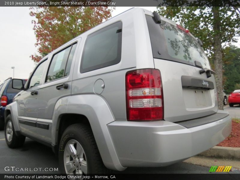 Bright Silver Metallic / Dark Slate Gray 2010 Jeep Liberty Sport