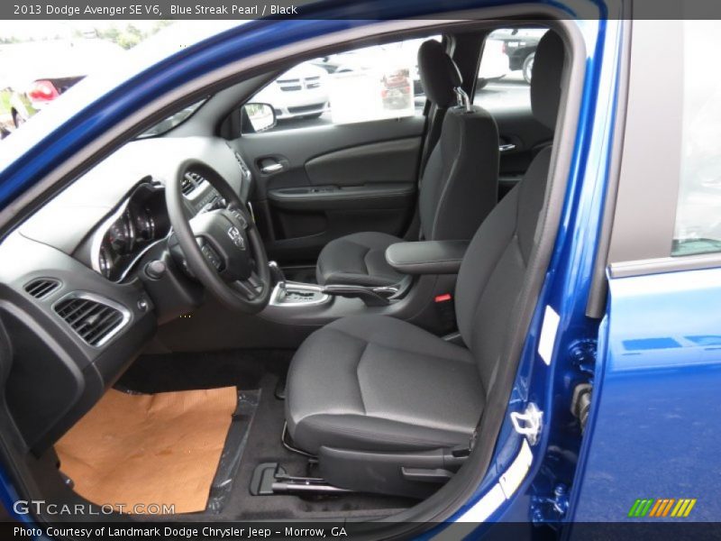 Blue Streak Pearl / Black 2013 Dodge Avenger SE V6