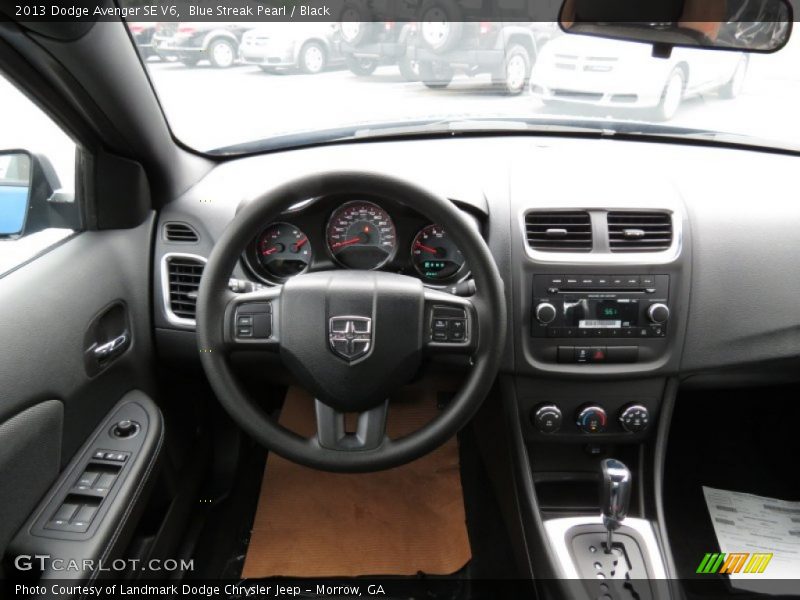 Blue Streak Pearl / Black 2013 Dodge Avenger SE V6