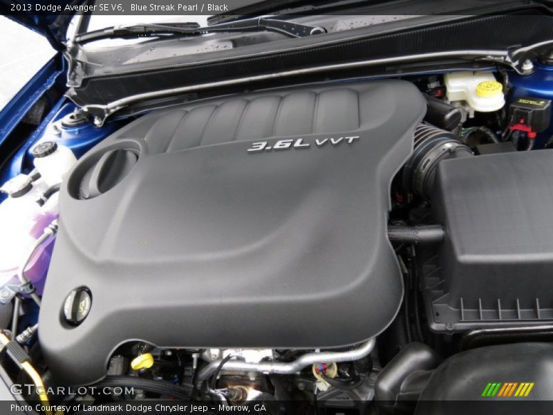 Blue Streak Pearl / Black 2013 Dodge Avenger SE V6