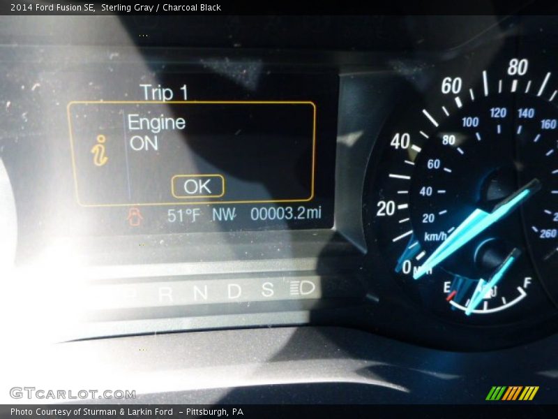 Sterling Gray / Charcoal Black 2014 Ford Fusion SE