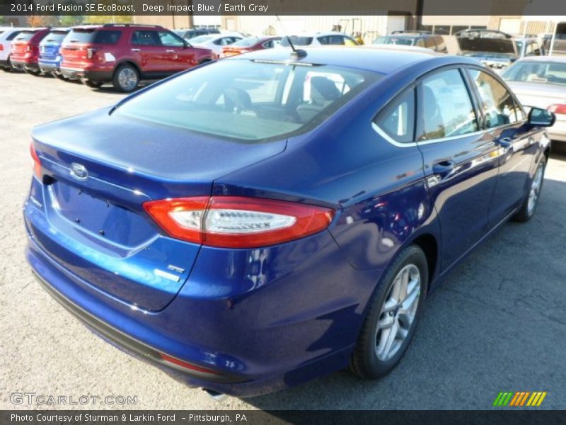 Deep Impact Blue / Earth Gray 2014 Ford Fusion SE EcoBoost