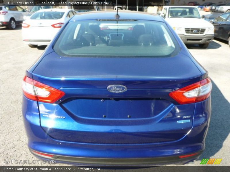 Deep Impact Blue / Earth Gray 2014 Ford Fusion SE EcoBoost
