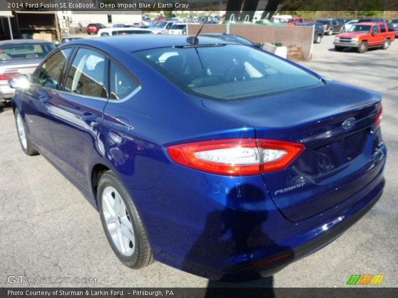 Deep Impact Blue / Earth Gray 2014 Ford Fusion SE EcoBoost