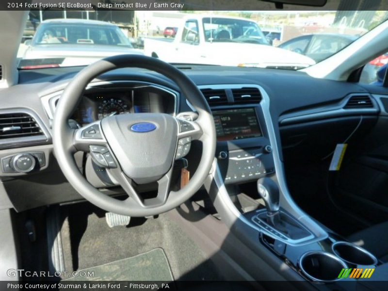 Deep Impact Blue / Earth Gray 2014 Ford Fusion SE EcoBoost