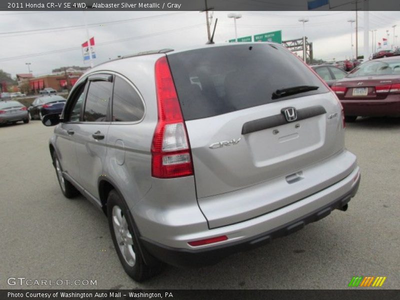 Alabaster Silver Metallic / Gray 2011 Honda CR-V SE 4WD