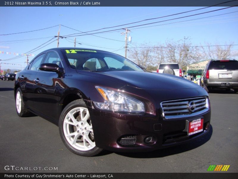 Crimson Black / Cafe Latte 2012 Nissan Maxima 3.5 S