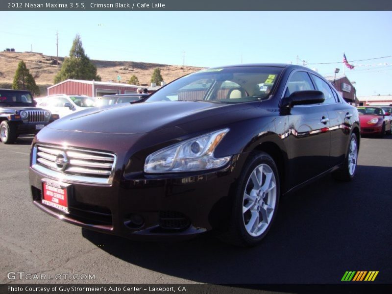 Crimson Black / Cafe Latte 2012 Nissan Maxima 3.5 S
