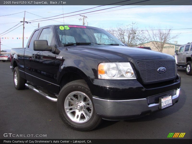 Black / Tan 2005 Ford F150 XLT SuperCab