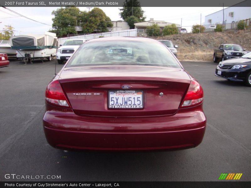 Merlot Metallic / Medium/Dark Pebble 2007 Ford Taurus SEL