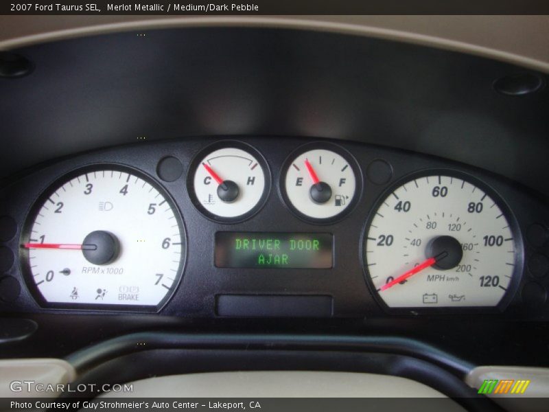 Merlot Metallic / Medium/Dark Pebble 2007 Ford Taurus SEL