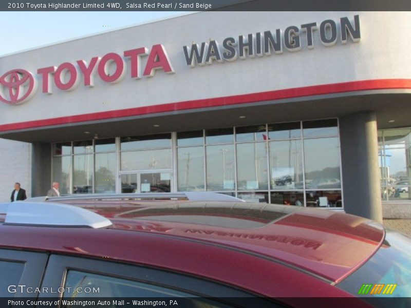 Salsa Red Pearl / Sand Beige 2010 Toyota Highlander Limited 4WD