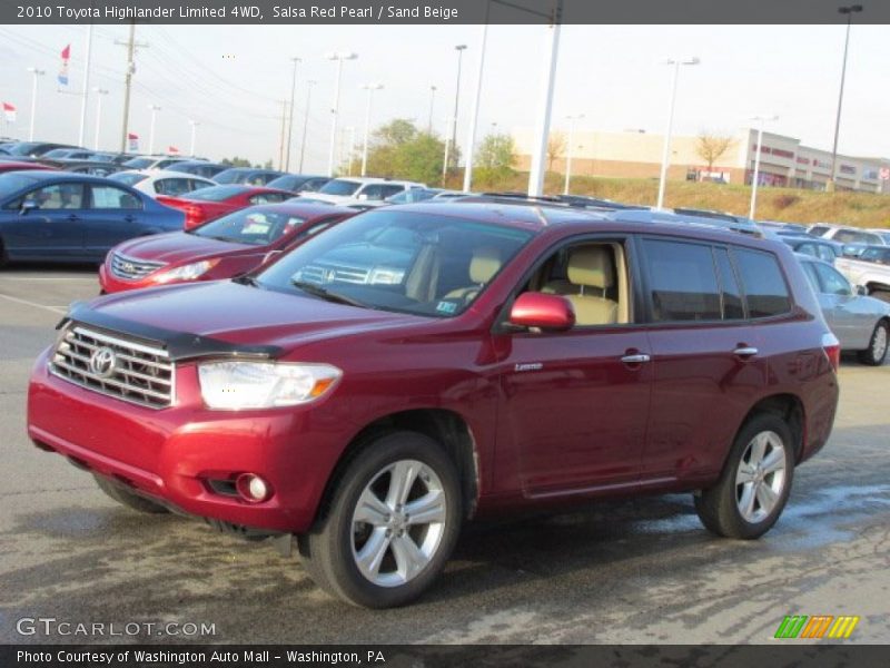 Salsa Red Pearl / Sand Beige 2010 Toyota Highlander Limited 4WD