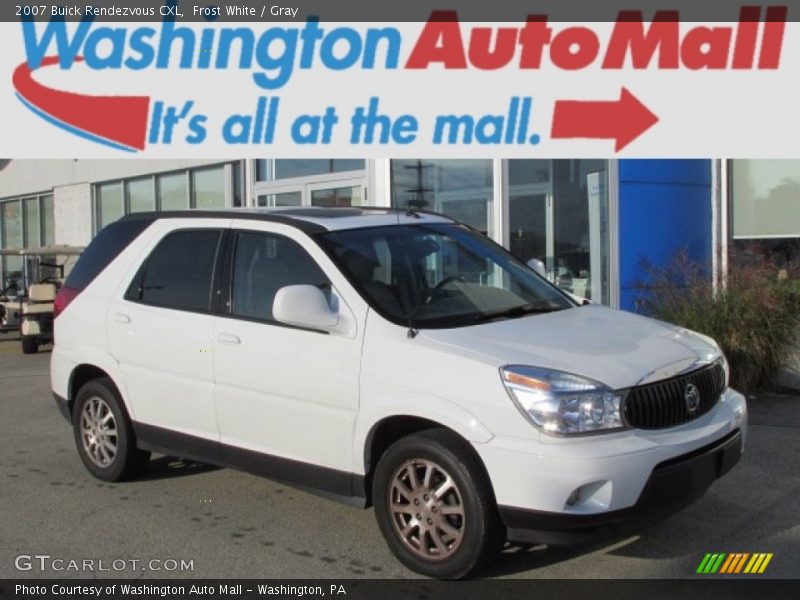 Frost White / Gray 2007 Buick Rendezvous CXL