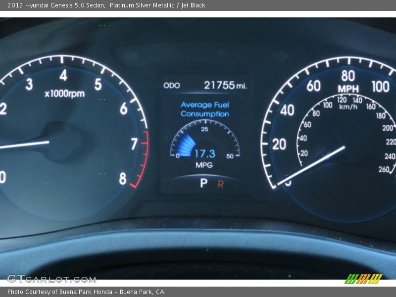 Platinum Silver Metallic / Jet Black 2012 Hyundai Genesis 5.0 Sedan