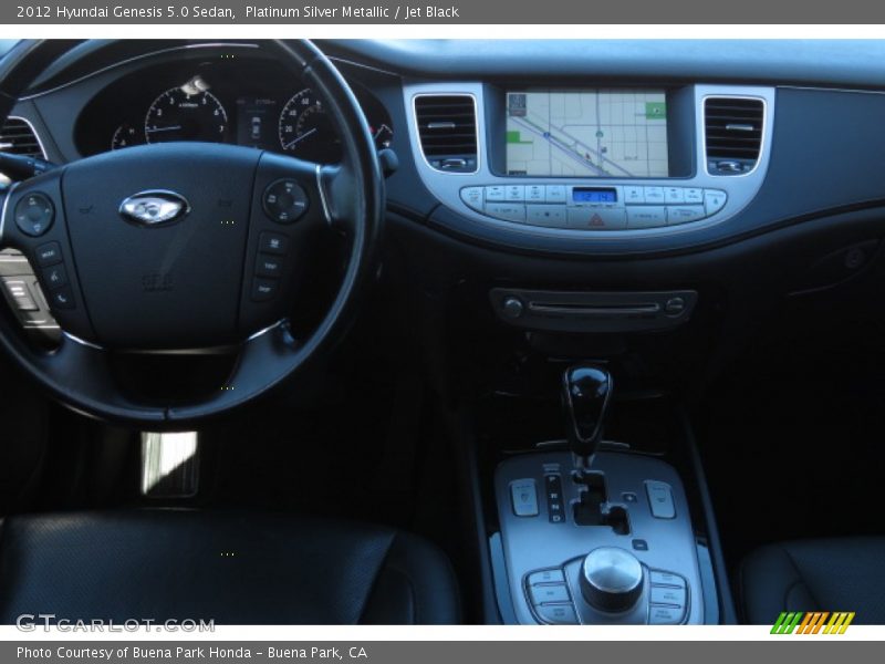 Platinum Silver Metallic / Jet Black 2012 Hyundai Genesis 5.0 Sedan