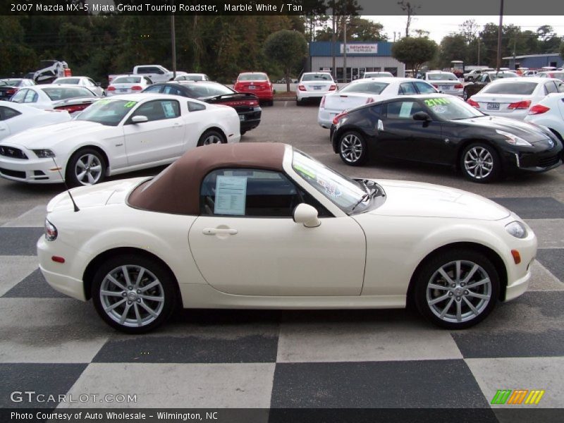 Marble White / Tan 2007 Mazda MX-5 Miata Grand Touring Roadster