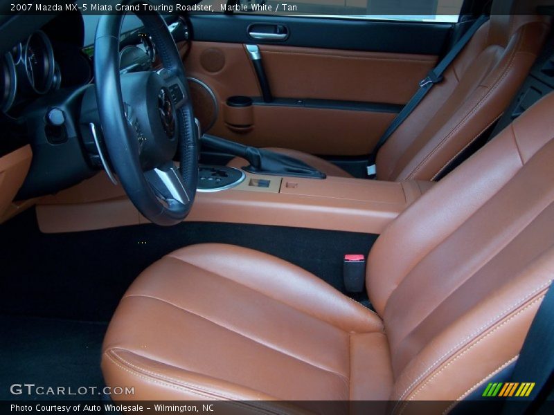 Marble White / Tan 2007 Mazda MX-5 Miata Grand Touring Roadster