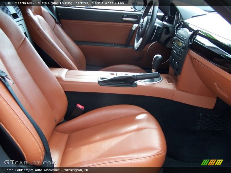 Marble White / Tan 2007 Mazda MX-5 Miata Grand Touring Roadster