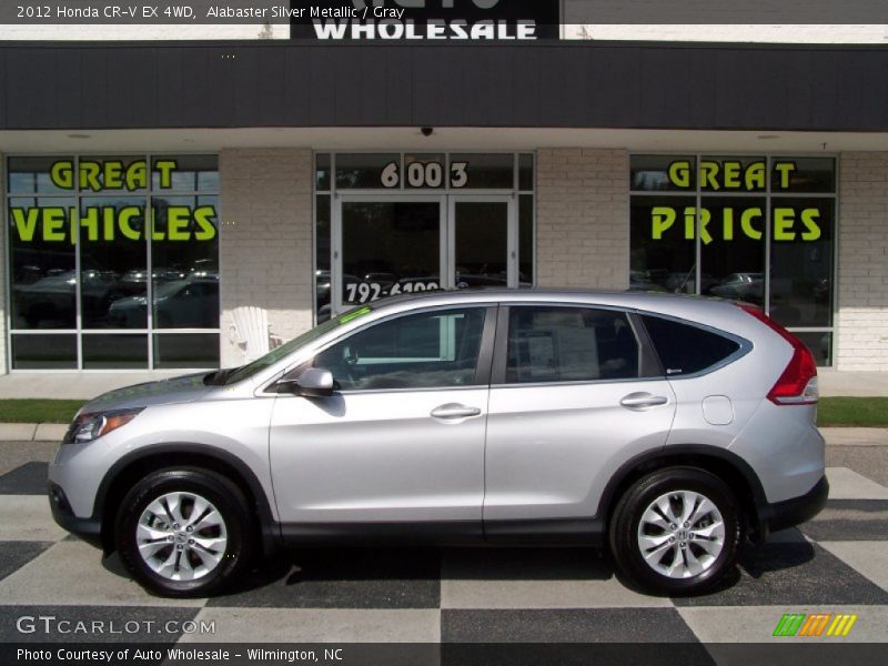 Alabaster Silver Metallic / Gray 2012 Honda CR-V EX 4WD