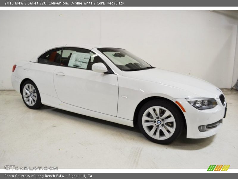 Alpine White / Coral Red/Black 2013 BMW 3 Series 328i Convertible