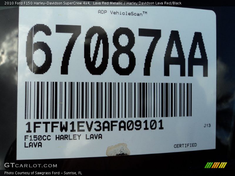 Lava Red Metallic / Harley Davidson Lava Red/Black 2010 Ford F150 Harley-Davidson SuperCrew 4x4