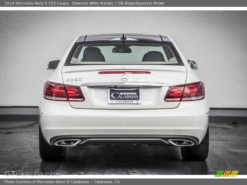 Diamond White Metallic / Silk Beige/Espresso Brown 2014 Mercedes-Benz E 350 Coupe