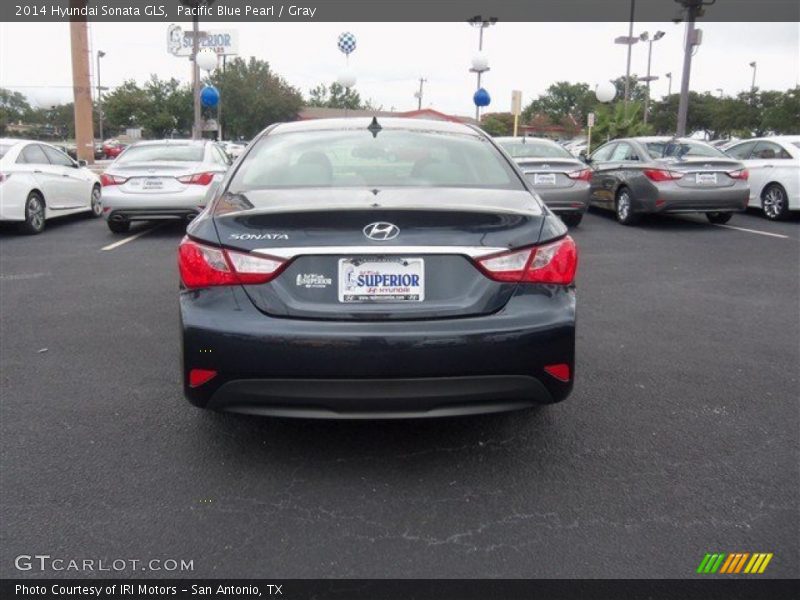 Pacific Blue Pearl / Gray 2014 Hyundai Sonata GLS