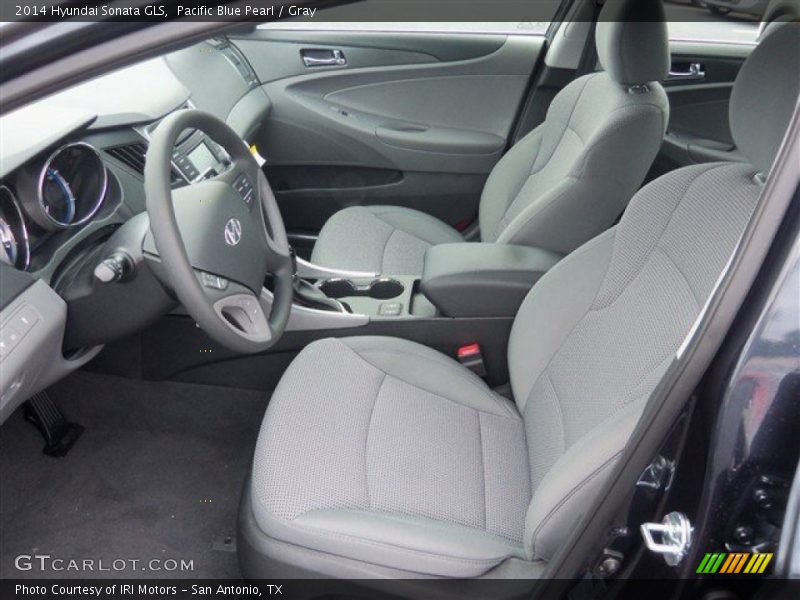 Pacific Blue Pearl / Gray 2014 Hyundai Sonata GLS