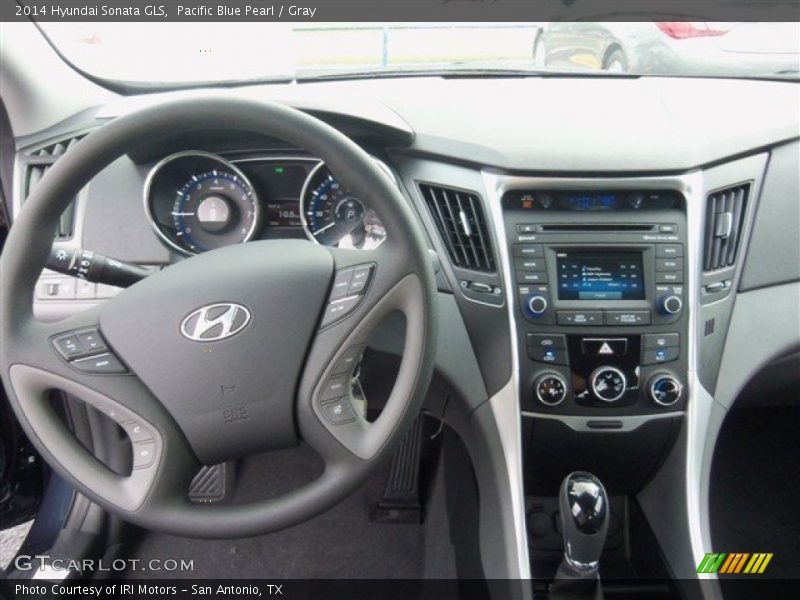 Pacific Blue Pearl / Gray 2014 Hyundai Sonata GLS