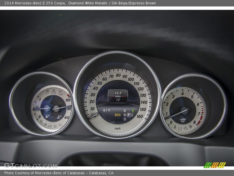 Diamond White Metallic / Silk Beige/Espresso Brown 2014 Mercedes-Benz E 350 Coupe