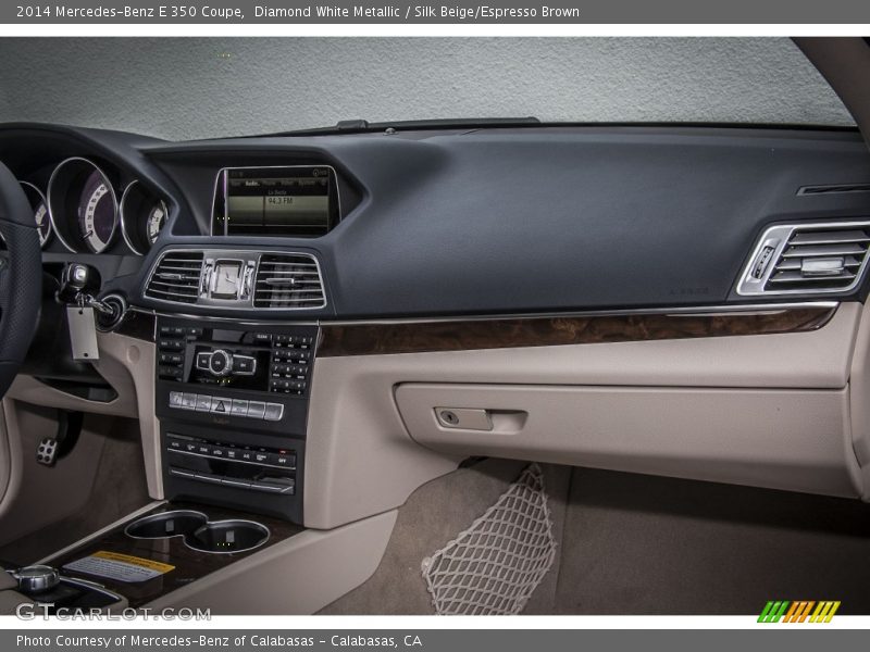 Diamond White Metallic / Silk Beige/Espresso Brown 2014 Mercedes-Benz E 350 Coupe