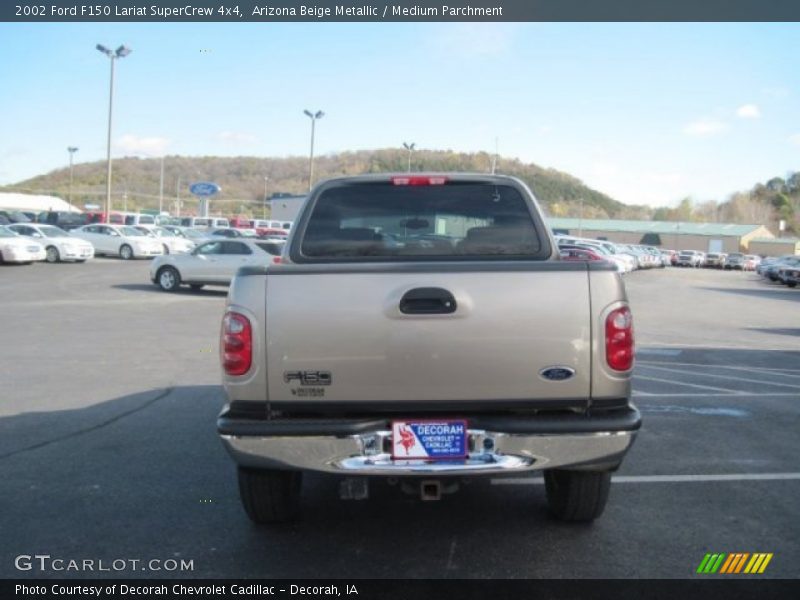 Arizona Beige Metallic / Medium Parchment 2002 Ford F150 Lariat SuperCrew 4x4