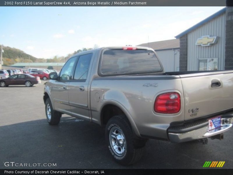 Arizona Beige Metallic / Medium Parchment 2002 Ford F150 Lariat SuperCrew 4x4