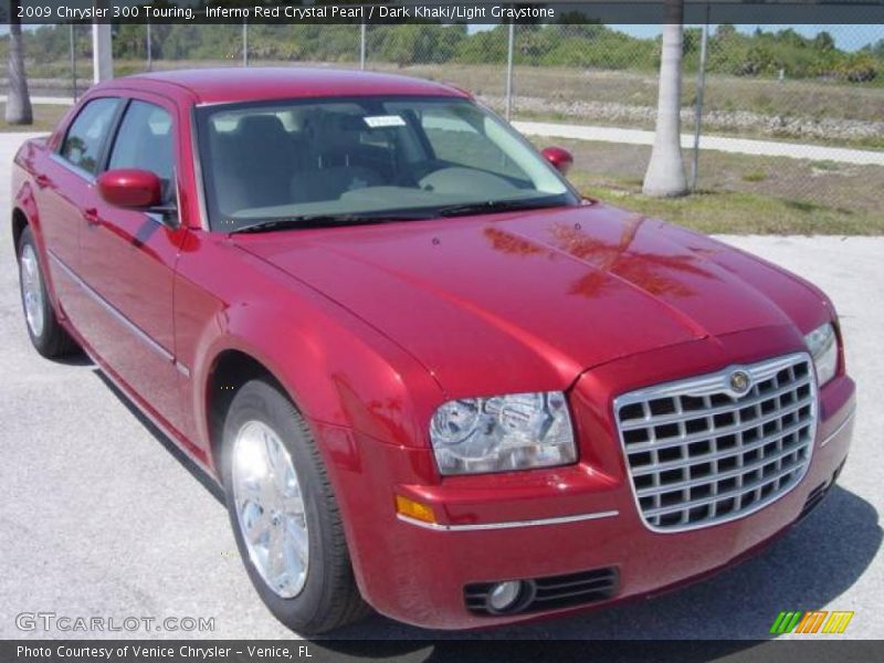 Inferno Red Crystal Pearl / Dark Khaki/Light Graystone 2009 Chrysler 300 Touring