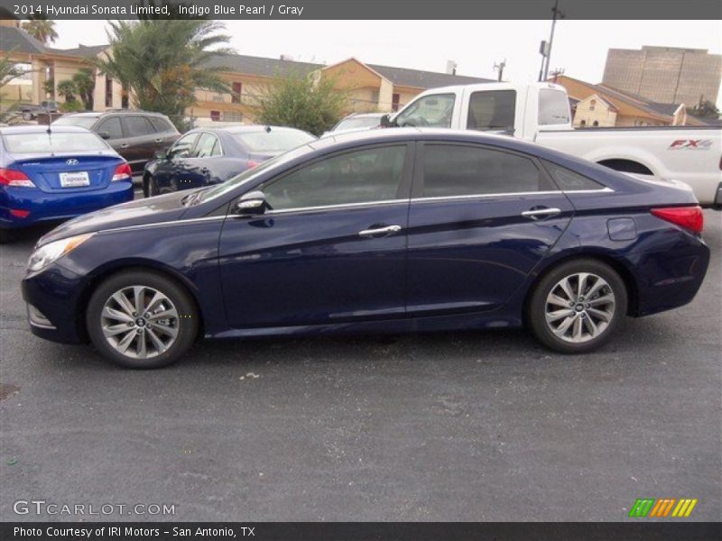 Indigo Blue Pearl / Gray 2014 Hyundai Sonata Limited