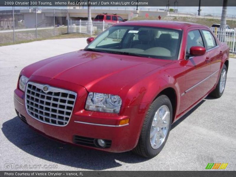 Inferno Red Crystal Pearl / Dark Khaki/Light Graystone 2009 Chrysler 300 Touring