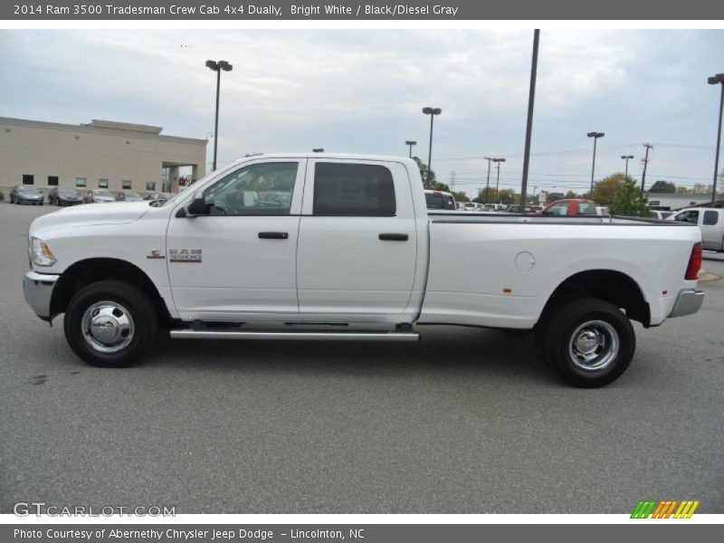 Bright White / Black/Diesel Gray 2014 Ram 3500 Tradesman Crew Cab 4x4 Dually