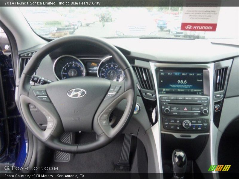 Indigo Blue Pearl / Gray 2014 Hyundai Sonata Limited