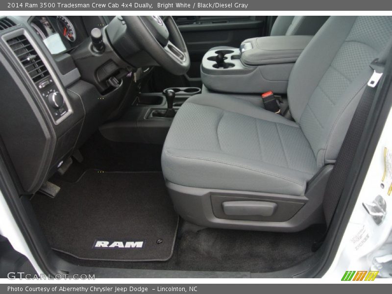 Bright White / Black/Diesel Gray 2014 Ram 3500 Tradesman Crew Cab 4x4 Dually