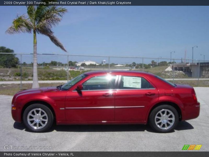 Inferno Red Crystal Pearl / Dark Khaki/Light Graystone 2009 Chrysler 300 Touring