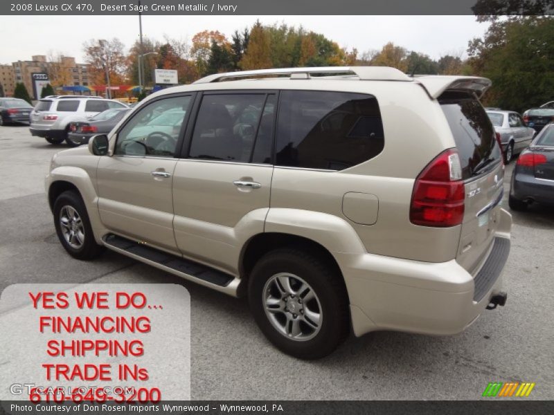 Desert Sage Green Metallic / Ivory 2008 Lexus GX 470