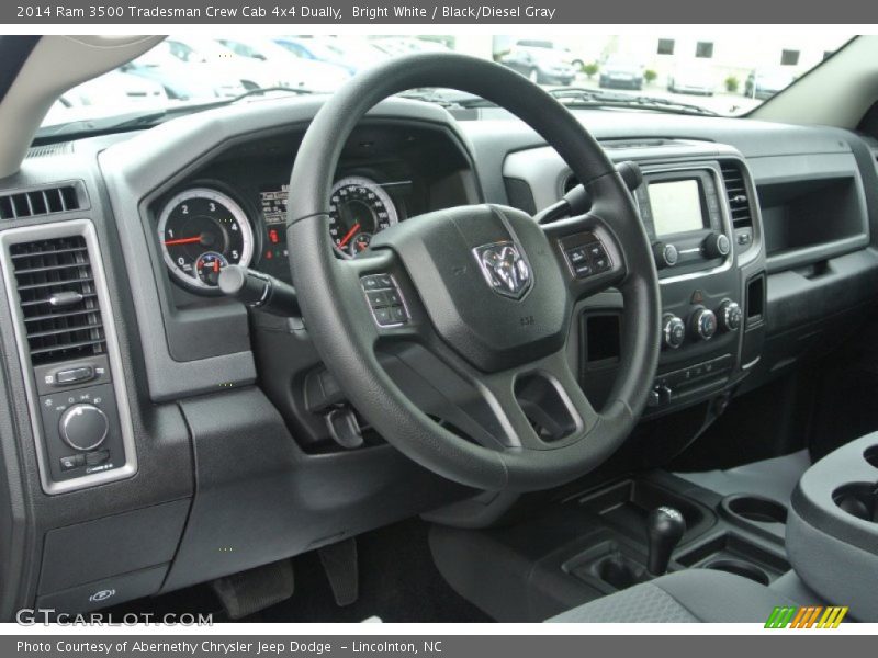 Bright White / Black/Diesel Gray 2014 Ram 3500 Tradesman Crew Cab 4x4 Dually