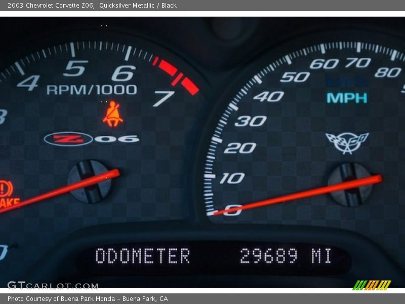 Quicksilver Metallic / Black 2003 Chevrolet Corvette Z06
